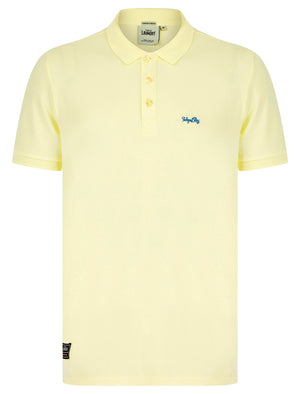 Reeves (2 Pack) Signature Cotton Pique Polo Shirt in Transparent Yellow / Pale Blue - Tokyo Laundry