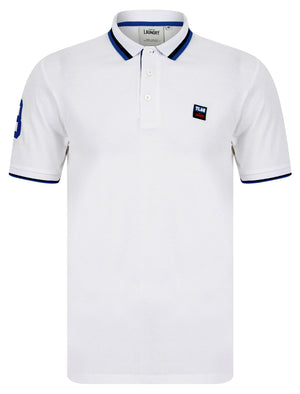 Subverse Cotton Pique Polo Shirt in Optic White - Tokyo Laundry