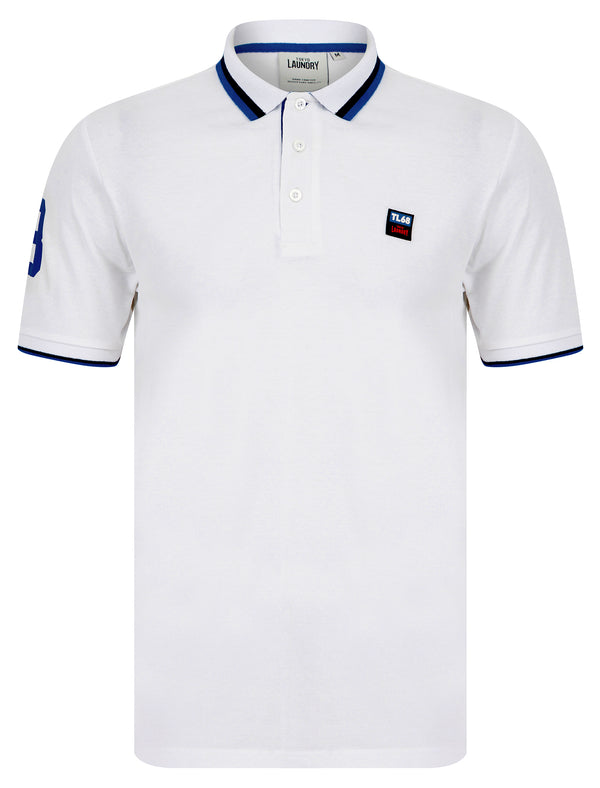 Subverse Cotton Pique Polo Shirt in Optic White - Tokyo Laundry