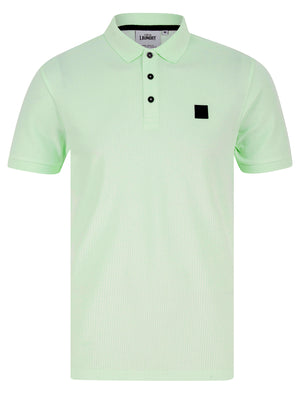 Jaxon Cotton Rich Textured Weave Polo Shirt in Hint Of Mint - Tokyo Laundry