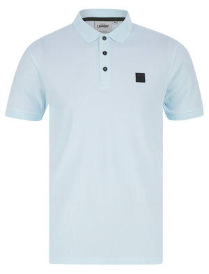 Jaxon Cotton Rich Textured Weave Polo Shirt in Ice Water  - Tokyo Laundry