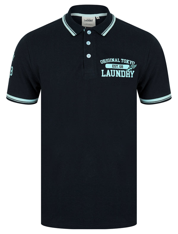 Fotos Cotton Pique Polo Shirt in Sky Captain Navy - Tokyo Laundry