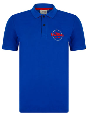 Kairo Cotton Pique Polo Shirt in Jet Blue - Tokyo Laundry