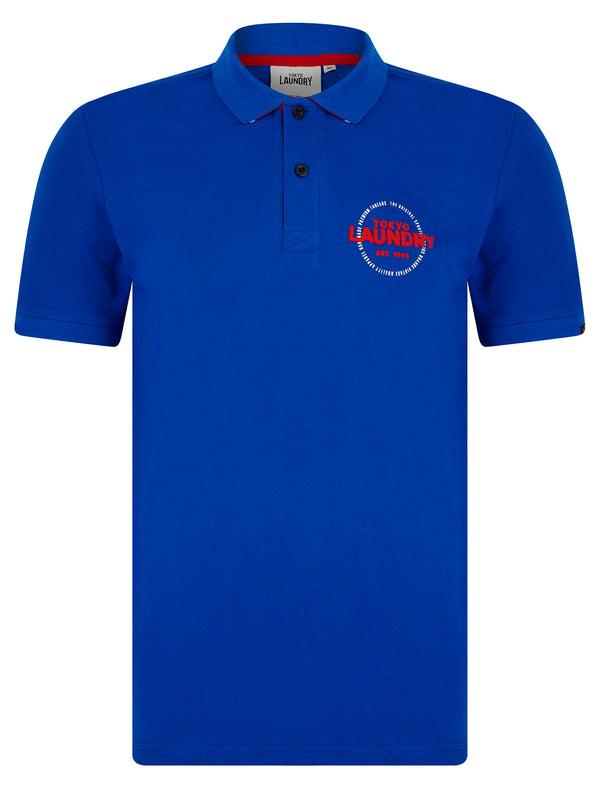 Kairo Cotton Pique Polo Shirt in Jet Blue - Tokyo Laundry