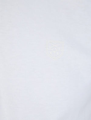 Wells Cotton Jersey Polo Shirt with Zip Fasten Collar in Bright White - Kensington Eastside