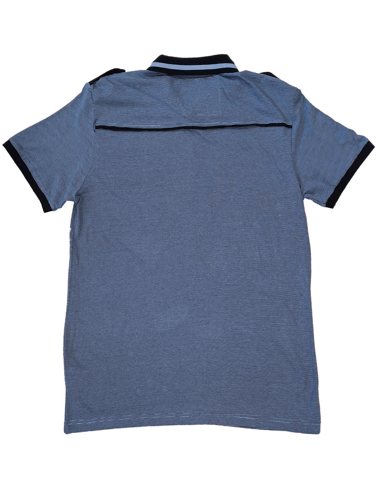 Tipey Microstripe Cotton Jersey Polo Shirt in Blue - Dissident – Tokyo ...