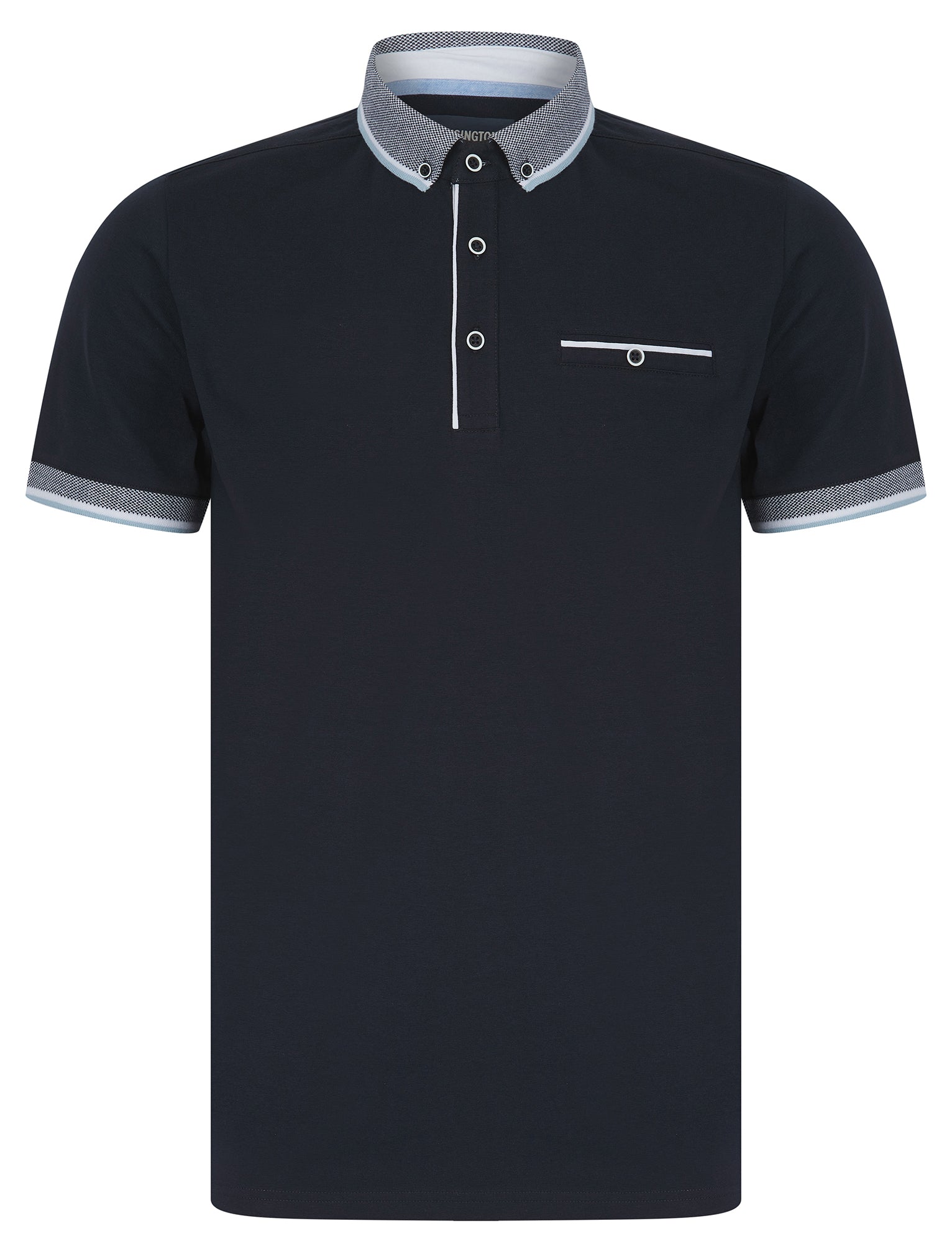 Wilmot Stretch Cotton Jersey Button Down Collar Polo Shirt