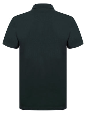 Wells 2 Cotton Jersey Polo Shirt with Zip Fasten Collar in Rich Green - Kensington Eastside