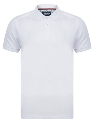 Dock Cotton Rich Jersey Polo Shirt in Bright White Marl - Kensington Eastside