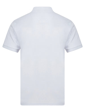 Dock Cotton Rich Jersey Polo Shirt in Bright White Marl - Kensington Eastside