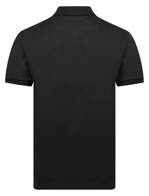 Dock Cotton Rich Jersey Polo Shirt in Jet Black Marl - Kensington Eastside