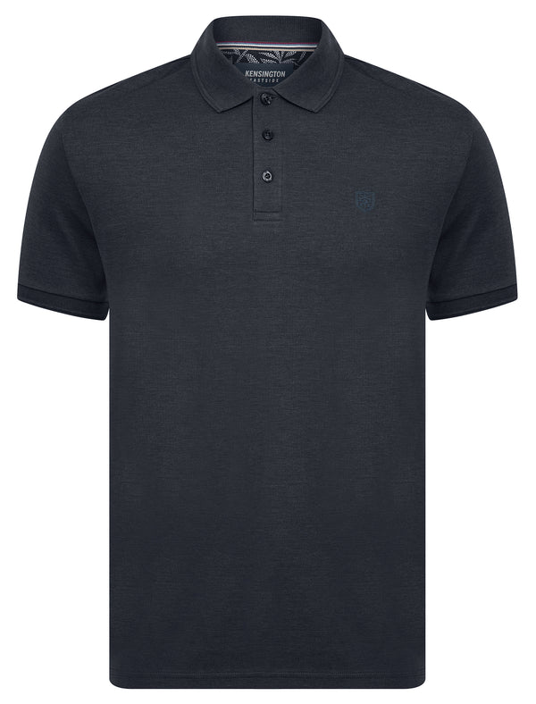 Dock Cotton Rich Jersey Polo Shirt in Sky Captain Navy Marl - Kensington Eastside