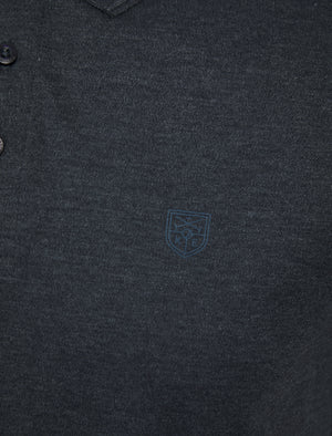 Dock Cotton Rich Jersey Polo Shirt in Sky Captain Navy Marl - Kensington Eastside