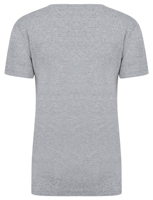 Katya Plain Crew Neck T-Shirt in Light Grey Marl - Amara Reya