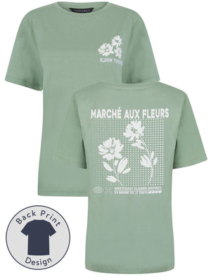 Coleman Graphic Motif Cotton Crew Neck T-Shirt with Back-Print in Green Bay - Weekend Vibes