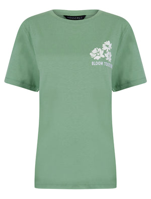 Coleman Graphic Motif Cotton Crew Neck T-Shirt with Back-Print in Green Bay - Weekend Vibes