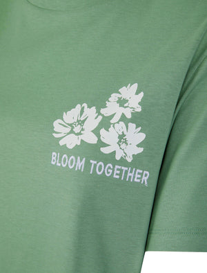 Coleman Graphic Motif Cotton Crew Neck T-Shirt with Back-Print in Green Bay - Weekend Vibes