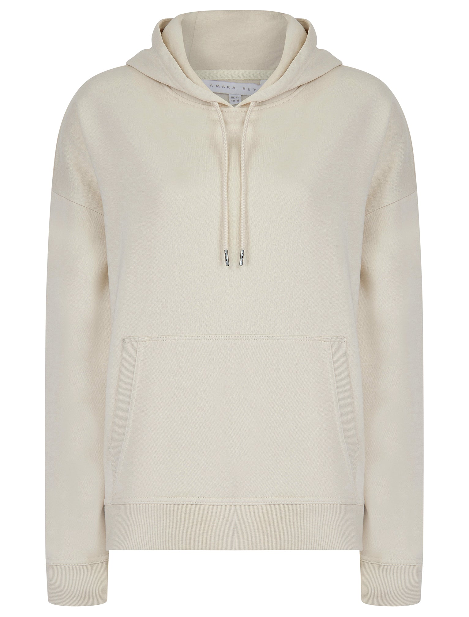 Script Plain Long Line Oversize Drop Shoulder Crew Neck Brushback