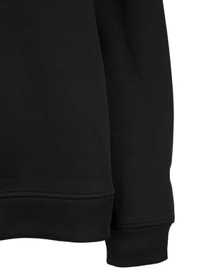 Jax Women's Plain Brushback Fleece Crew Neck Sweatshirt in Jet Black - Tokyo Laundry