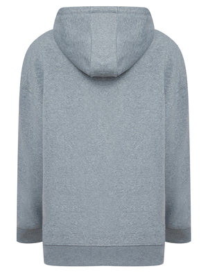 Buster Women's Plain Zip Through Brushback Fleece Hoodie in Light Grey Marl - Tokyo Laundry