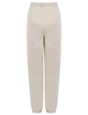 Bebo High Waisted Brushback Fleece Cuffed Joggers in Ivory - Amara Reya