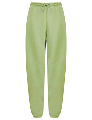 Bebo High Waisted Brushback Fleece Cuffed Joggers in Sage Green - Amara Reya