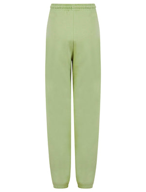 Bebo High Waisted Brushback Fleece Cuffed Joggers in Sage Green - Amara Reya