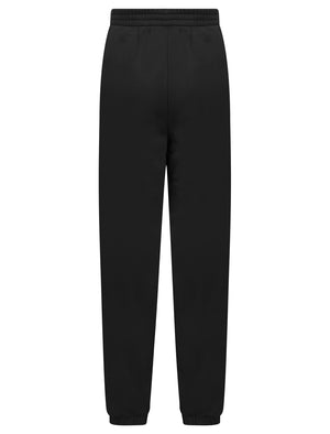 Helders Women's High Waisted Brushback Fleece Cuffed Joggers in Jet Black - Tokyo Laundry