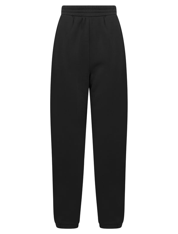 Helders Women's High Waisted Brushback Fleece Cuffed Joggers in Jet Black - Tokyo Laundry