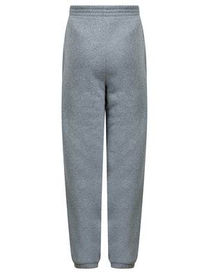 Helders Women's High Waisted Brushback Fleece Cuffed Joggers in Light Grey Marl - Tokyo Laundry