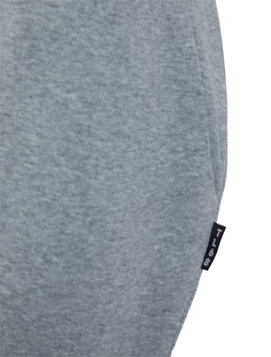 Helders Women's High Waisted Brushback Fleece Cuffed Joggers in Light Grey Marl - Tokyo Laundry