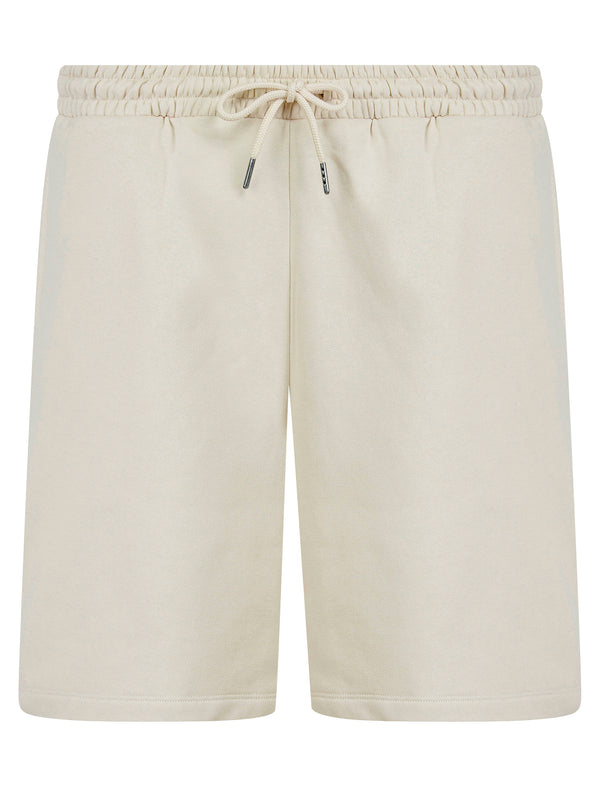 Xoey High Waisted Brushback Fleece Lounge Jogger Shorts in Ivory - Amara Reya