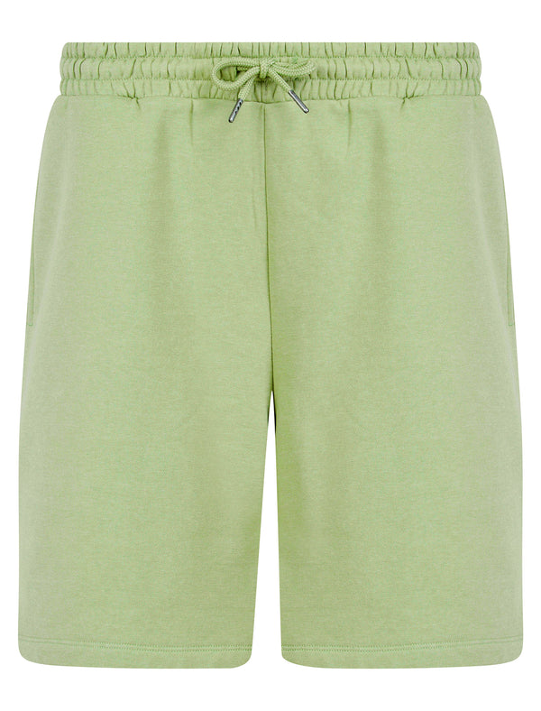 Xoey High Waisted Brushback Fleece Lounge Jogger Shorts in Sage Green - Amara Reya
