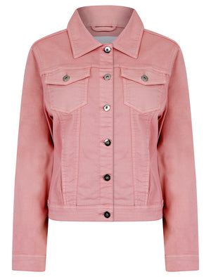 Feather Women's Stretch Cotton Denim Jacket in Zephyr Pink - Amara Reya