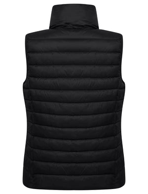 Laura Quilted Puffer Gilet Bodywarmer in Black - Amara Reya