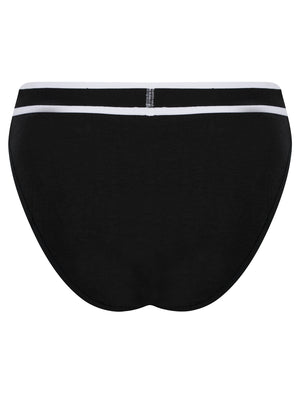 Fran (5 Pack) Cotton Assorted Briefs in Jet Stream / Jet Black / Smoke Gray - Tokyo Laundry