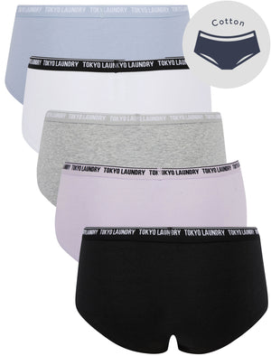 3-pack cotton hipster briefs - Grey marl/White/Black - Ladies