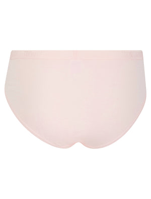 Hollie (5 Pack) Cotton Assorted Briefs in Light Grey Marl / Barely Pink / Sachet Pink / Paradise Pink / Barberry - Tokyo Laundry