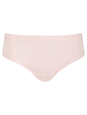 Hollie (5 Pack) Cotton Assorted Briefs in Light Grey Marl / Barely Pink / Sachet Pink / Paradise Pink / Barberry - Tokyo Laundry