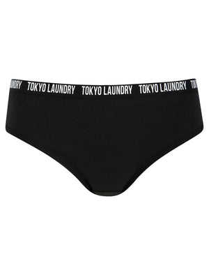 Katie (5 Pack) Cotton Assorted Briefs in Jet Black / Bright White - Tokyo Laundry