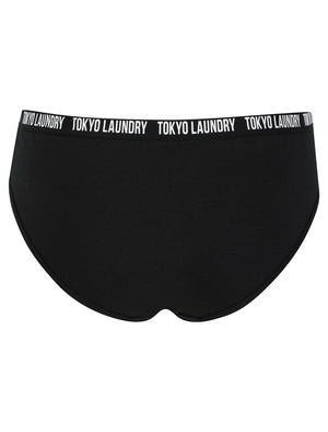 Katie (5 Pack) Cotton Assorted Briefs in Jet Black / Bright White - Tokyo Laundry