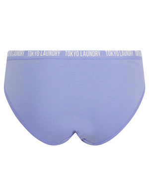 Flo (5 Pack) Cotton Assorted Briefs in Easter Egg Blue / Birch / Peacock Green / Cradle Pink / Navy Blazer - Tokyo Laundry