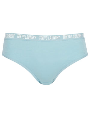 Zara (5 Pack) Cotton Assorted Briefs in Navy Blazer / Fiery Red / Forget-Me-Not Blue / Jet Stream White - Tokyo Laundry