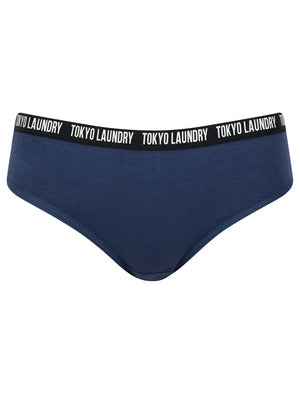 Zara 8 (5 Pack) Cotton Assorted Briefs in Parakeet Green / Birds Egg Green / Light Grey Marl / Gray Blue / Sugar Swizzle - Tokyo Laundry