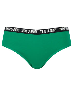 Zara 8 (5 Pack) Cotton Assorted Briefs in Parakeet Green / Birds Egg Green / Light Grey Marl / Gray Blue / Sugar Swizzle - Tokyo Laundry