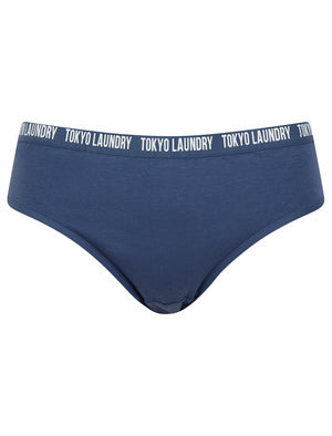 Zara 9 (5 Pack) Cotton Assorted Briefs in Gray Blue / Poppy Red / Light Grey Marl / Hydrangea Blue / Begonia Pink - Tokyo Laundry