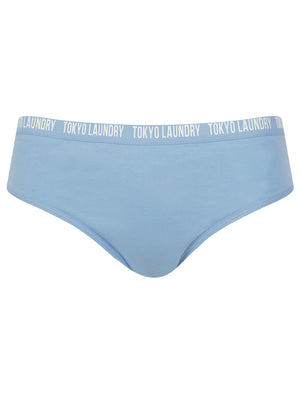 Zara 9 (5 Pack) Cotton Assorted Briefs in Gray Blue / Poppy Red / Light Grey Marl / Hydrangea Blue / Begonia Pink - Tokyo Laundry