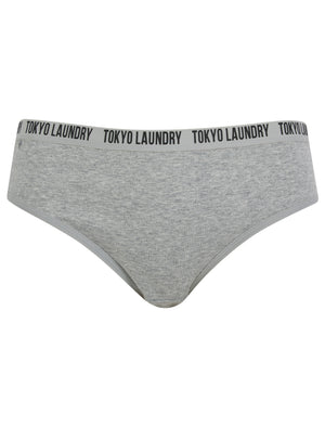 Zara 14 (5 Pack) Assorted Stretch Cotton Briefs in Magenta Purple / Lilac Sachet / Gibraltar Sea / Light Grey Marl / Snow White - Tokyo Laundry