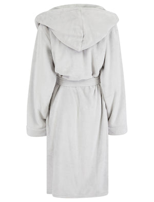 Women's Kia Chunky Soft Fleece Tie Robe Dressing Gown with Hood in Gre Tokyo Laundry Women's Kia Chunky Soft Fleece Tie Robe Dressing Gown with Hood in Gre Tokyo Laundry