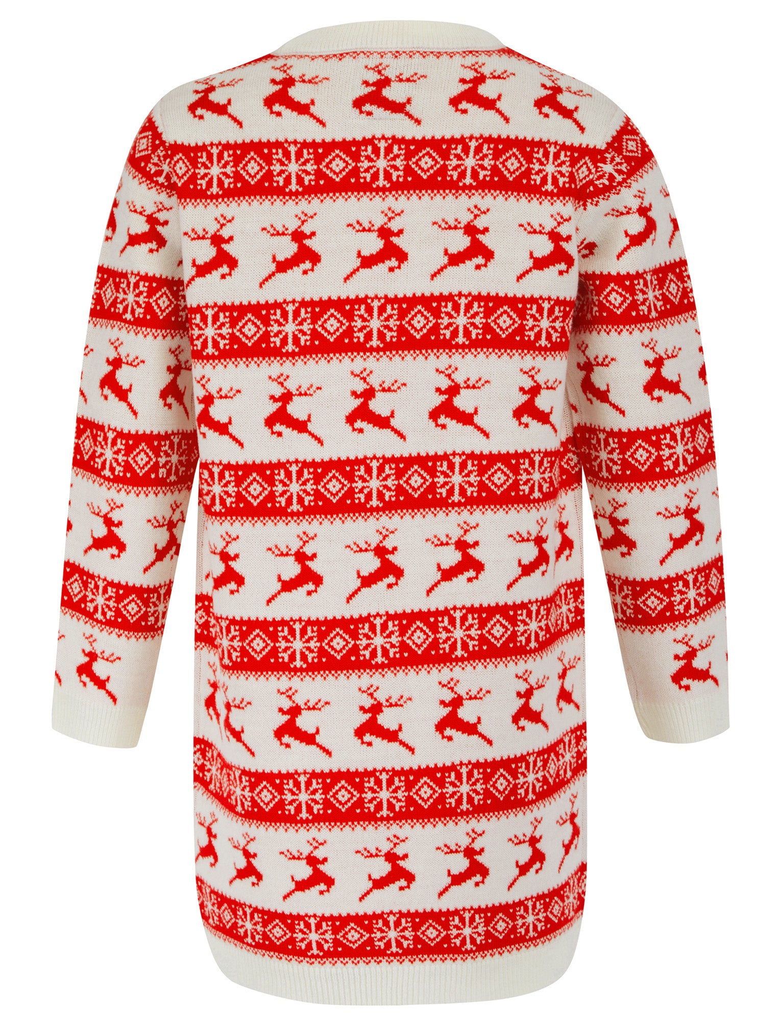 Girl's Leaping Vixen Nordic Fair Isle Novelty Knitted Christmas